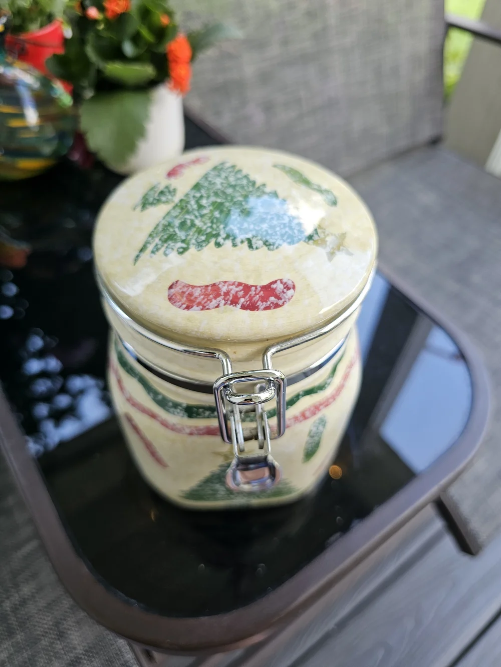 Vintage Hausenware Christmas canister